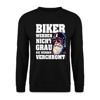 Motards Les motards ne deviennent pas gris, ils vont - Sweat-shirt Unisexe - noir - Devant - Alina (178cm) & Michal (187cm)