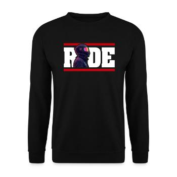 Design de motard cool avec le texte - Sweat-shirt Unisexe - noir - Devant - Alina (178cm) & Michal (187cm)