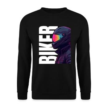 Motard motard disant moto cool - Sweat-shirt Unisexe - noir - Devant - Alina (178cm) & Michal (187cm)