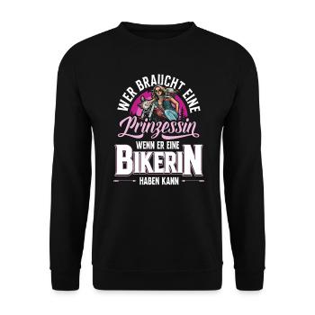 Moto motard motard qui a besoin - Sweat-shirt Unisexe - noir - Devant - Alina (178cm) & Michal (187cm)