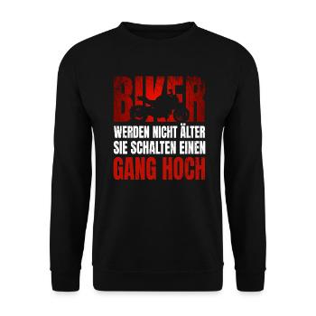 Moto Motard Drôle Motard Cadeaux - Sweat-shirt Unisexe - noir - Devant - Alina (178cm) & Michal (187cm)