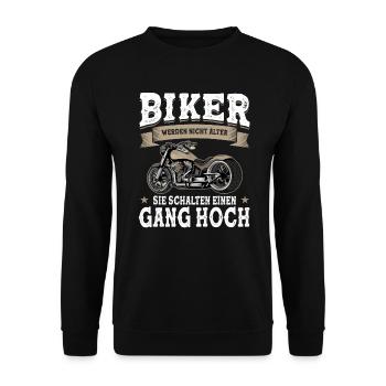 Moto Motard Drôle Motard Cadeaux - Sweat-shirt Unisexe - noir - Devant - Alina (178cm) & Michal (187cm)