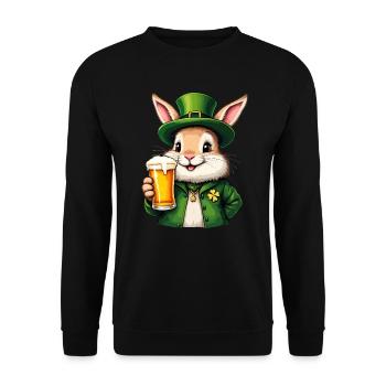 Bunny Tenue de bière de la Saint-Patrick Bunnies - Sweat-shirt Unisexe - noir - Devant - Alina (178cm) & Michal (187cm)