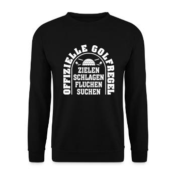 Official Golf Rules Fun Golf - Unisex Sweatshirt - black - Front - Alina (178cm) & Michal (187cm)