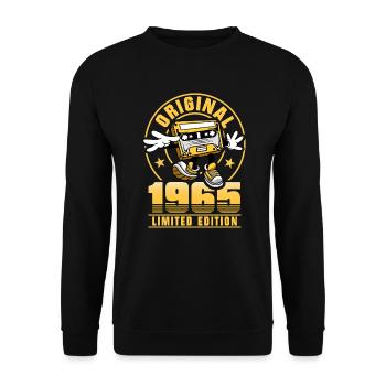 60 Jahre 60. Geburtstag Mann Frau Limited Edition - Unisex Pullover - Schwarz - Vorne - Alina (178cm) & Michal (187cm)