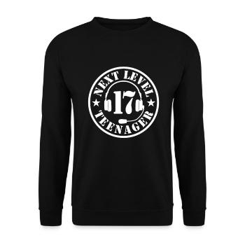17th Birthday Boy - Unisex Sweatshirt - black - Front - Alina (178cm) & Michal (187cm)