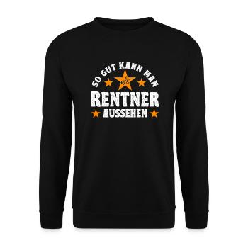 Retraité Retraité Reintentritt Retraite - Sweat-shirt Unisexe - noir - Devant - Alina (178cm) & Michal (187cm)