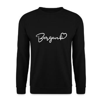 Bergen Heartbeat - Unisex Sweatshirt - black - Front - Alina (178cm) & Michal (187cm)