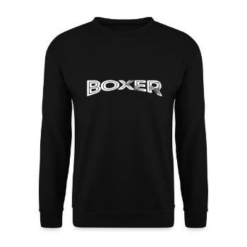 Boxer | Kampfsport Boxen Liebe Box Geschenk - Unisex Pullover - Schwarz - Vorne - Alina (178cm) & Michal (187cm)