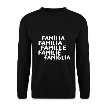 famille - Sweat-shirt Unisexe - noir - Devant - Alina (178cm) & Michal (187cm)