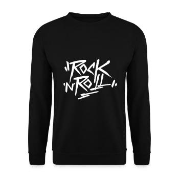 Rock N Roll - Unisex Sweatshirt - black - Front - Alina (178cm) & Michal (187cm)