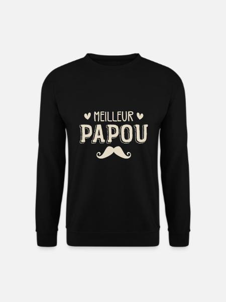 Meilleur PAPOU - Sweat-shirt Unisexe - noir
