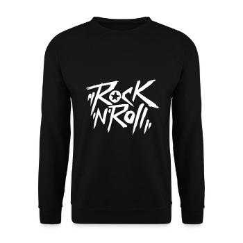 Rock N Roll - Unisex Sweatshirt - black - Front - Alina (178cm) & Michal (187cm)