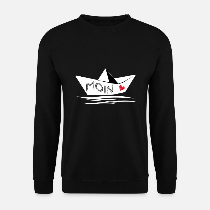 MOIN BOOT HAMBURG KÜSTE NORDSEE - Unisex Pullover - Schwarz