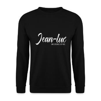 Jean luc une légende Cadeau T shirt Jean luc - Sweat-shirt Unisexe - noir - Devant - Alina (178cm) & Michal (187cm)