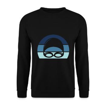 schwimmen Pool Geschenk Mann Frau Sport swiming - Unisex Pullover - Schwarz - Vorne - Alina (178cm) & Michal (187cm)