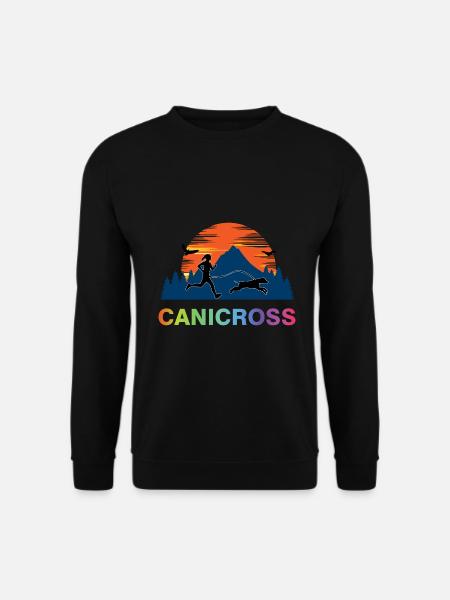 Canicross Zughundesport laufen mit Hund - Unisex Pullover - Schwarz