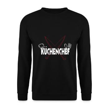 Kochen Koch Küchenchef Design - Unisex Pullover - Schwarz - Vorne - Alina (178cm) & Michal (187cm)