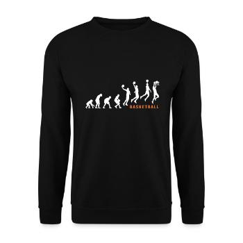 basket ball basketball joueur de basket evolution - Sweat-shirt Unisexe - noir - Devant - Alina (178cm) & Michal (187cm)