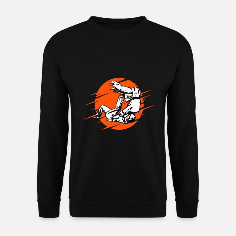 Judo Judoka T Shirt & Hoodie - Judowurf Tomoe Nage - Unisex Pullover - Schwarz