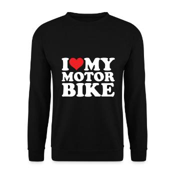 Motocross Motorcyclist I Love My Motorcycle - Unisex Sweatshirt - black - Front - Alina (178cm) & Michal (187cm)