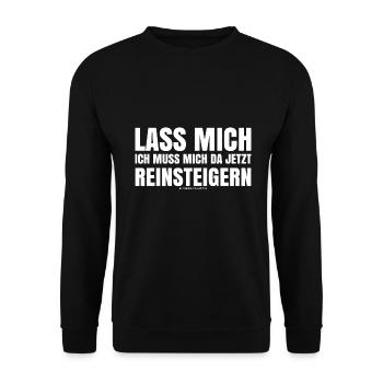 Laissez-moi, je dois entrer dans le vif du sujet Chemise amusante - Sweat-shirt Unisexe - noir - Devant - Alina (178cm) & Michal (187cm)