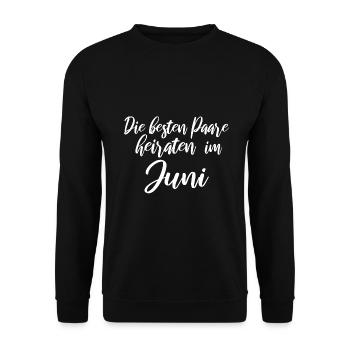 Wedding - Unisex Sweatshirt - black - Front - Alina (178cm) & Michal (187cm)