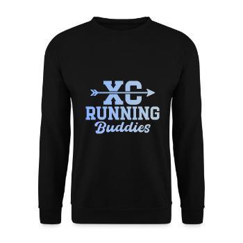 Cadeau de course XC drôle XC Runner Edition - Sweat-shirt Unisexe - noir - Devant - Alina (178cm) & Michal (187cm)