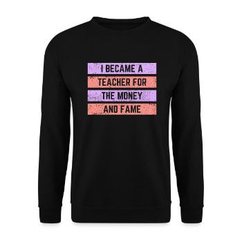 Lehrer - Unisex Pullover - Schwarz - Vorne - Alina (178cm) & Michal (187cm)