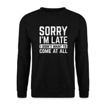Excuse me - Unisex Sweatshirt - black - Front - Alina (178cm) & Michal (187cm)