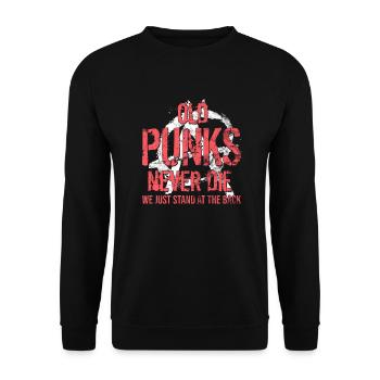 Punk Rock T-Shirt - Unisex Sweatshirt - black - Front - Alina (178cm) & Michal (187cm)