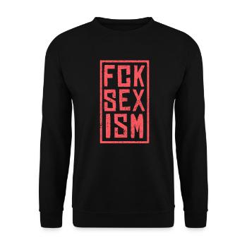 Féministe contre le sexisme - Sweat-shirt Unisexe - noir - Devant - Alina (178cm) & Michal (187cm)