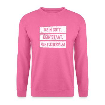 No God No State No Meat Salad GiftIde - Unisex Sweatshirt - pink - Front