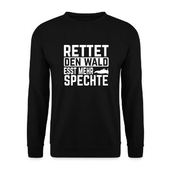Sauve la forêt De la cétacé Plus de brochets idée de cadeau - Sweat-shirt Unisexe - noir - Devant - Alina (178cm) & Michal (187cm)