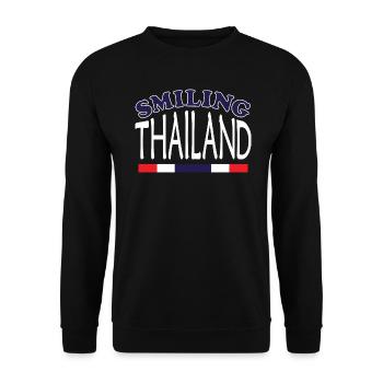 Thailand Smiling - Unisex Pullover - Schwarz - Vorne - Alina (178cm) & Michal (187cm)