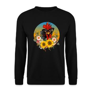 Poule mignonne - Sweat-shirt Unisexe - noir - Devant - Alina (178cm) & Michal (187cm)