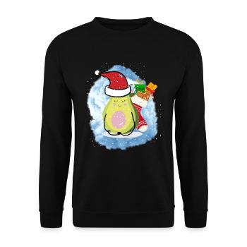 Yoga à Noël - Sweat-shirt Unisexe - noir - Devant - Alina (178cm) & Michal (187cm)