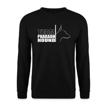 TEAM Pharaoh Hound Dog Dog Wilsigns - Unisex Sweatshirt - black - Front - Alina (178cm) & Michal (187cm)