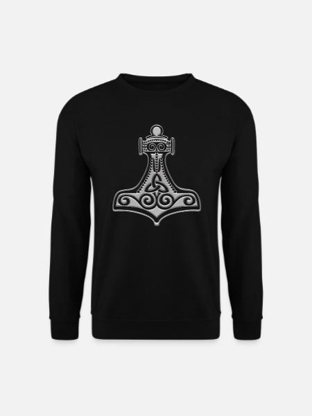 MJÖLLNIR - THORS HAMMER mit Doppelspirale und - Unisex Pullover - Schwarz