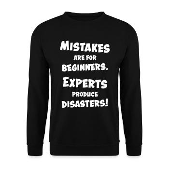 Lustig Lustiger Spruch Funny Geschenk Lustige - Unisex Pullover - Schwarz - Vorne - Alina (178cm) & Michal (187cm)