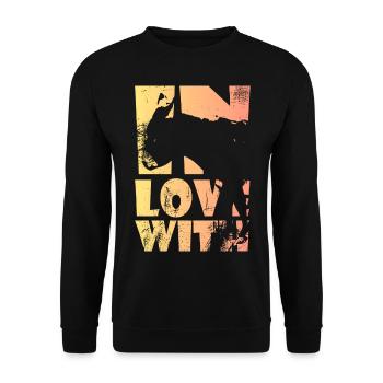 Petit âne ambulant d’âne Cadeau - Sweat-shirt Unisexe - noir - Devant - Alina (178cm) & Michal (187cm)