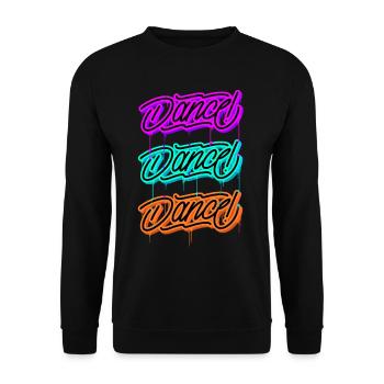 Tanzen dance Tänzer Tänzerin Schrift Geschenk - Unisex Pullover - Schwarz - Vorne - Alina (178cm) & Michal (187cm)