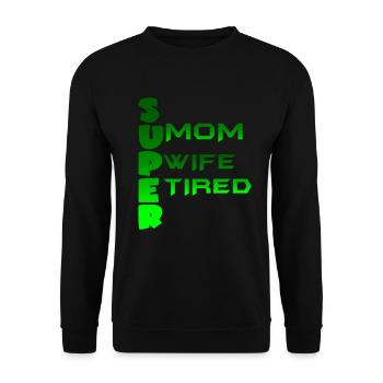 Mother's Day Mother's Day - Unisex Sweatshirt - black - Front - Alina (178cm) & Michal (187cm)