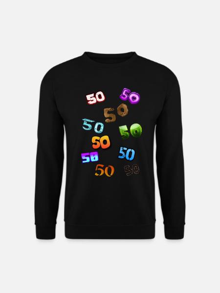50. Geburtstag, 50. Geburtstag, 50. Geburtstag - Unisex Pullover - Schwarz