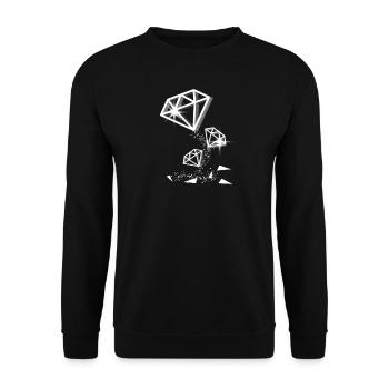 Falling Diamonds - Unisex Sweatshirt - black - Front - Alina (178cm) & Michal (187cm)