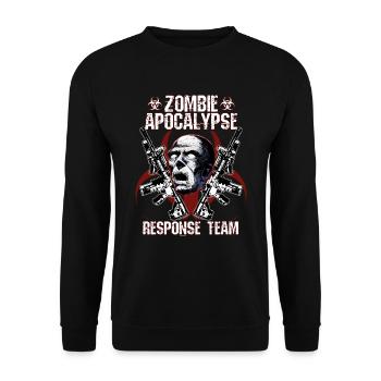 Zombie Apocalypse Response Team - Unisex Pullover - Schwarz - Vorne - Alina (178cm) & Michal (187cm)
