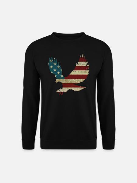 Weisskopfseeadler Amerika - Unisex Pullover - Schwarz