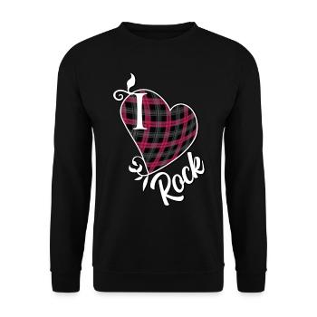 J’adore le rock - Sweat-shirt Unisexe - noir - Devant - Alina (178cm) & Michal (187cm)