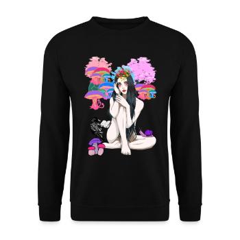 Nature Magic Magie Occulte Spiritual Fantasy Forest - Sweat-shirt Unisexe - noir - Devant - Alina (178cm) & Michal (187cm)