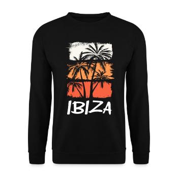 Ibiza Summer Sun Beach Sea Palms Party - Sweat-shirt Unisexe - noir - Devant - Alina (178cm) & Michal (187cm)